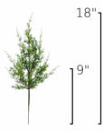 Size guide: 18 inches overall, splits at 9 inches