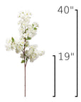 Size guide: 40 inches overall, splits at 19 inches