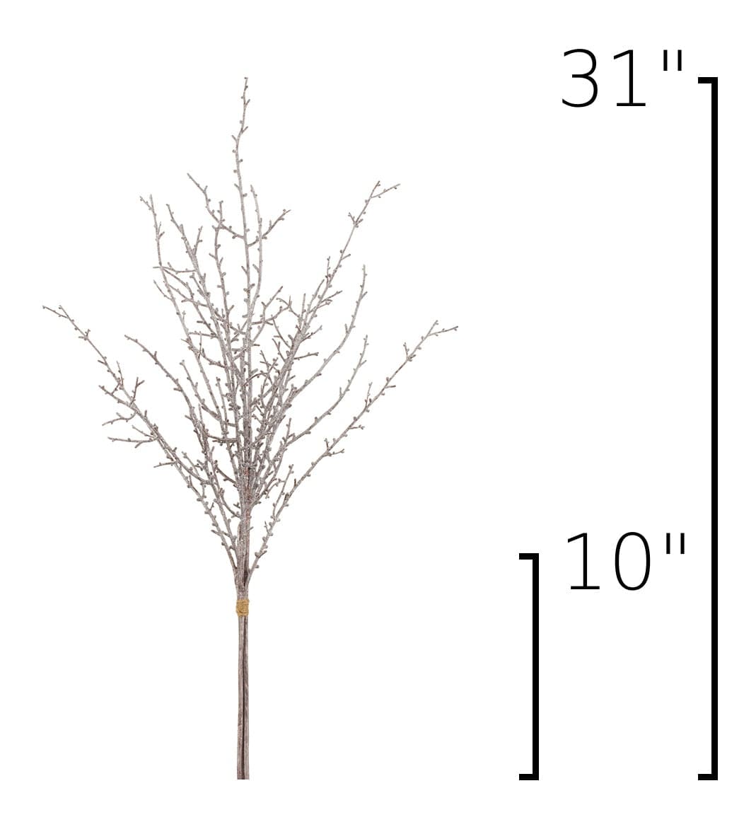 Size guide: 31 inches overall, splits at 10 inches