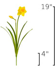 Size guide: 19 inches overall, splits at 4 inches
