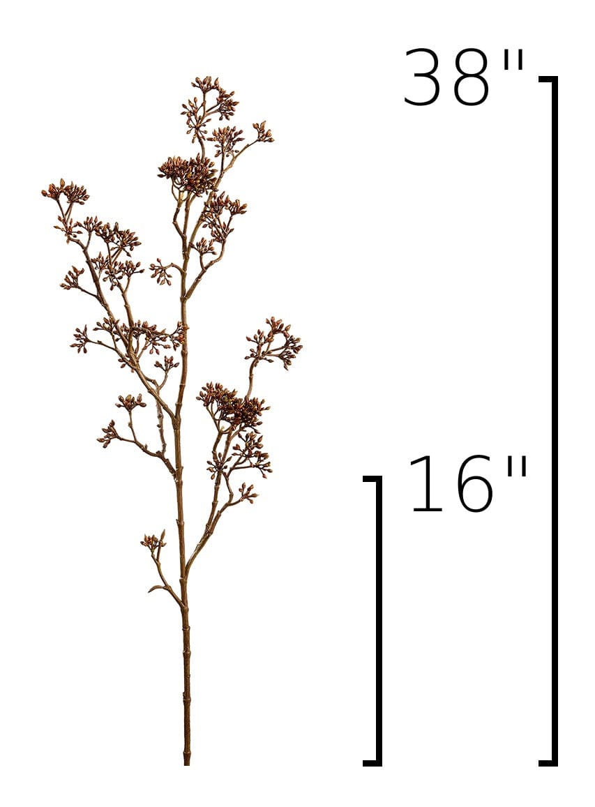 Size guide: 38 inches overall, splits at 16 inches