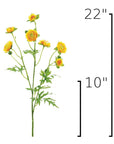 Size guide: 22 inches overall, splits at 10 inches