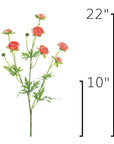 Size guide: 22 inches overall, splits at 10 inches