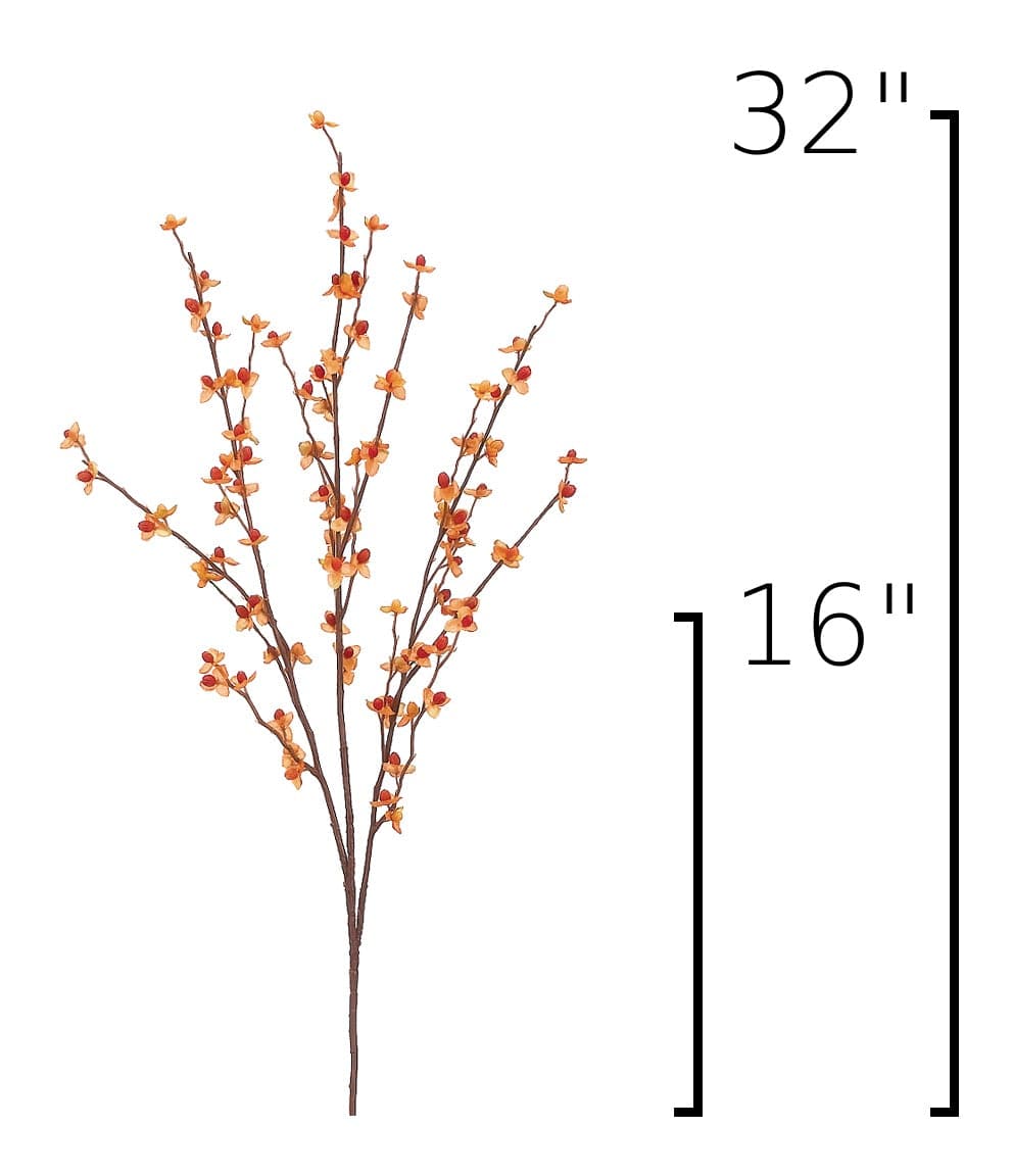 Size guide: 32 inches overall, splits at 16 inches