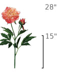 Size guide: 28 inches overall, splits at 15 inches