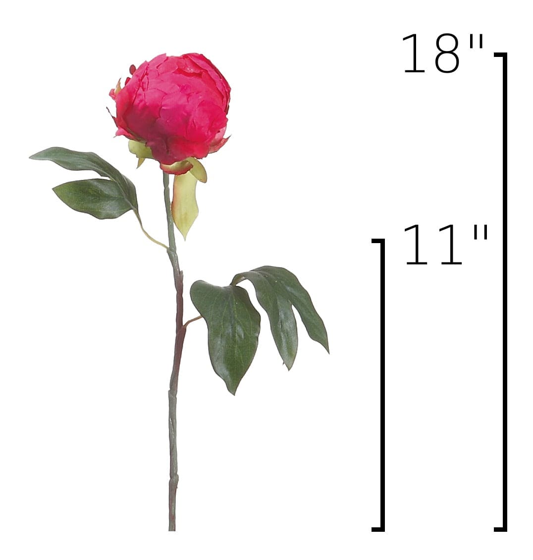 Size guide: 18 inches overall, splits at 11 inches