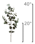 Size guide: 40 inches overall, splits at 20 inches