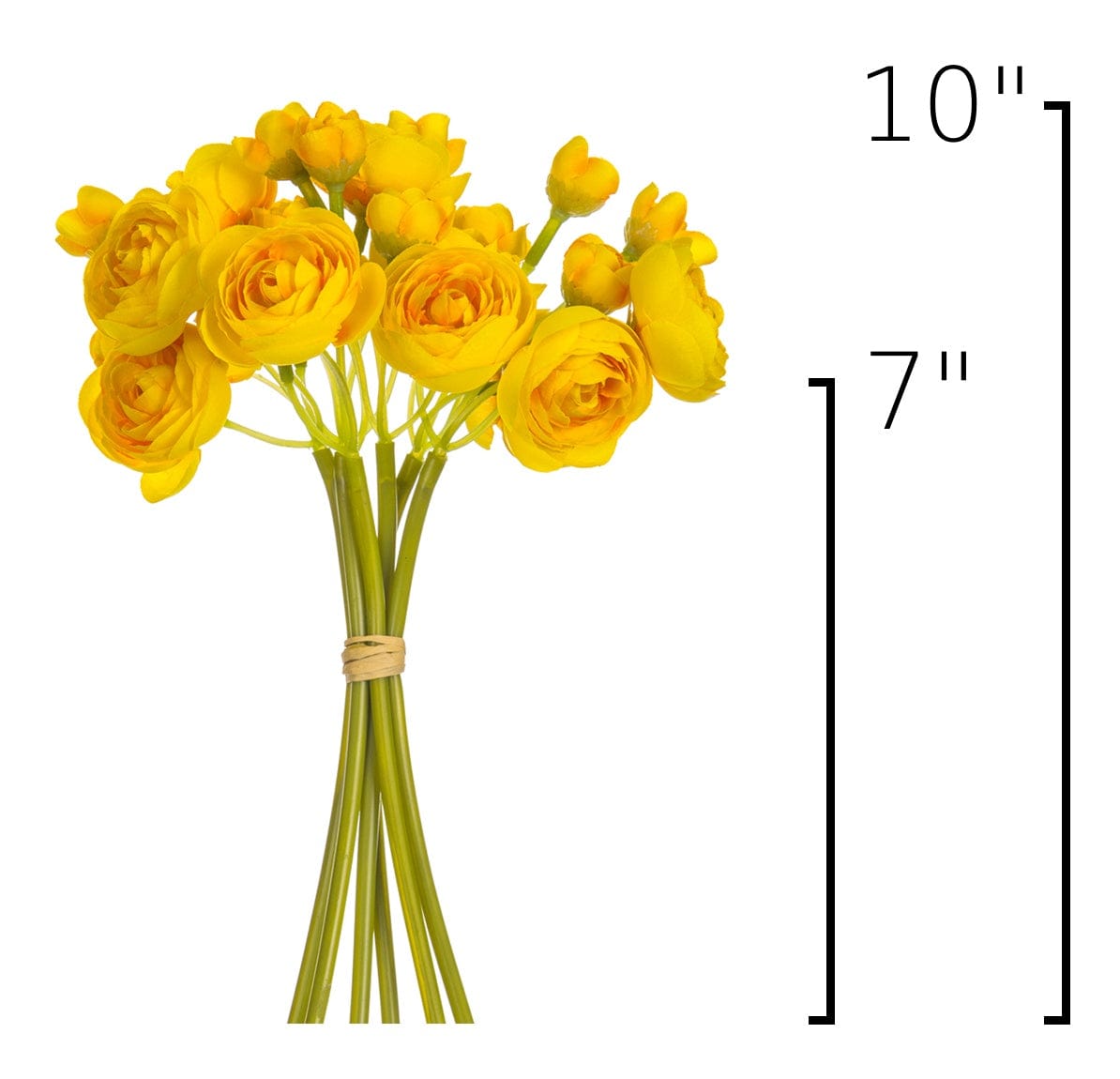Size guide: 10 inches overall, splits at 7 inches