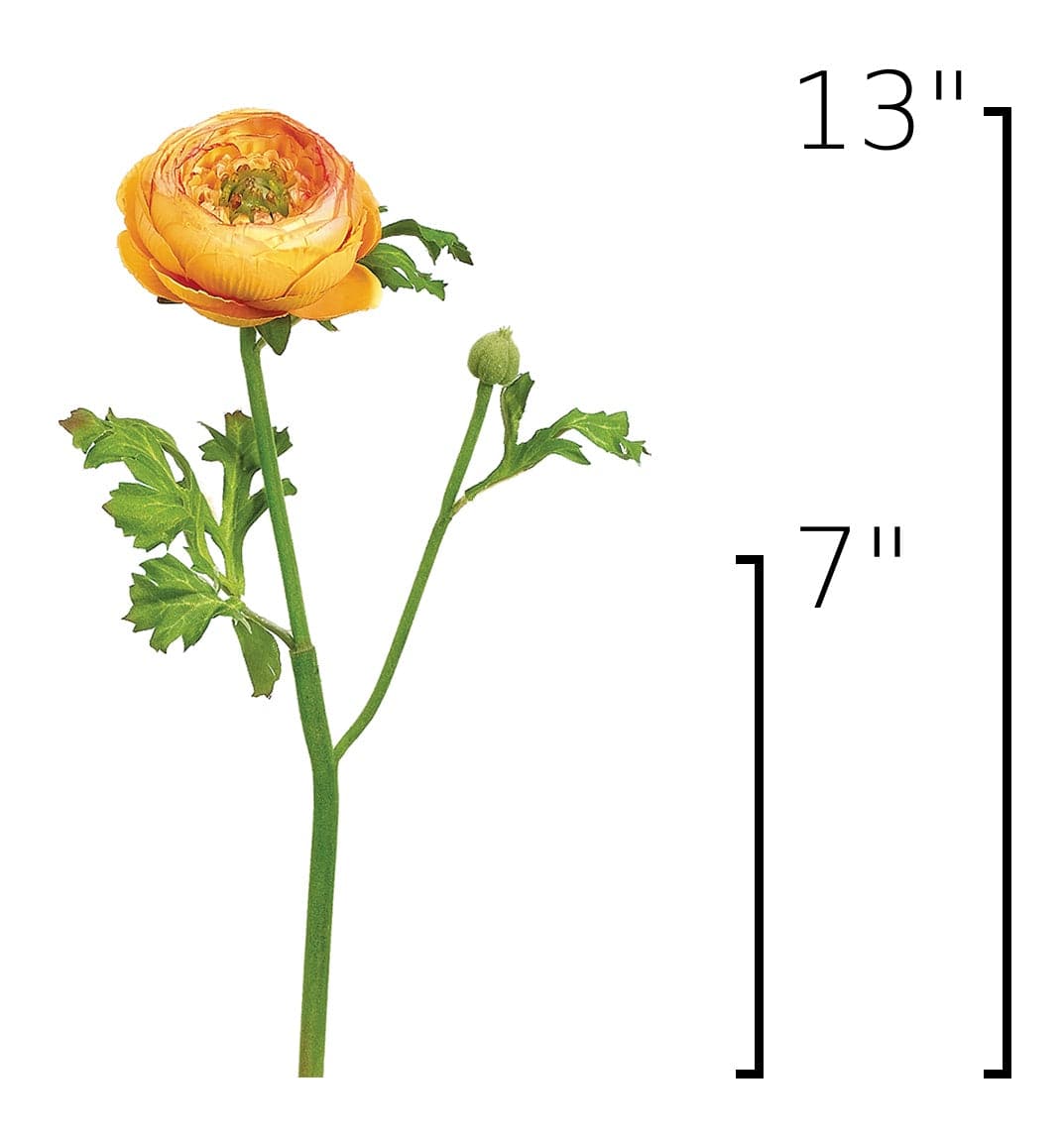Size guide: 13 inches overall, splits at 7 inches