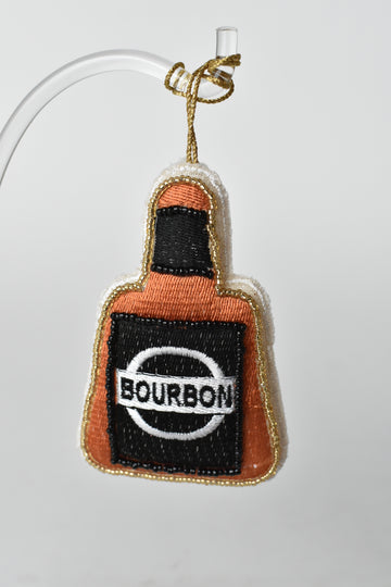 Beaded and Embroidered Ornament Bourbon