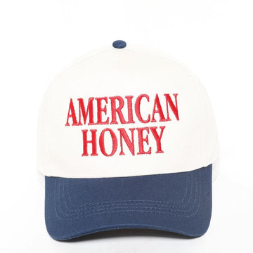"AMERICAN HONEY" Embroidered Two Tone Baseball Cap