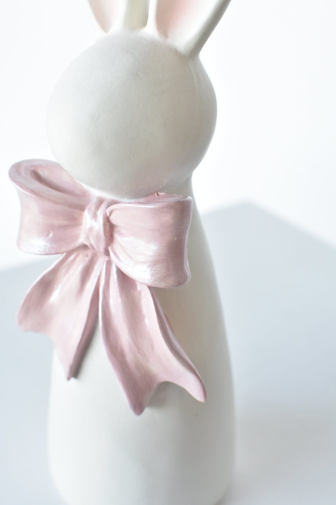 9.5" Bunny Figure With Metallic Bow