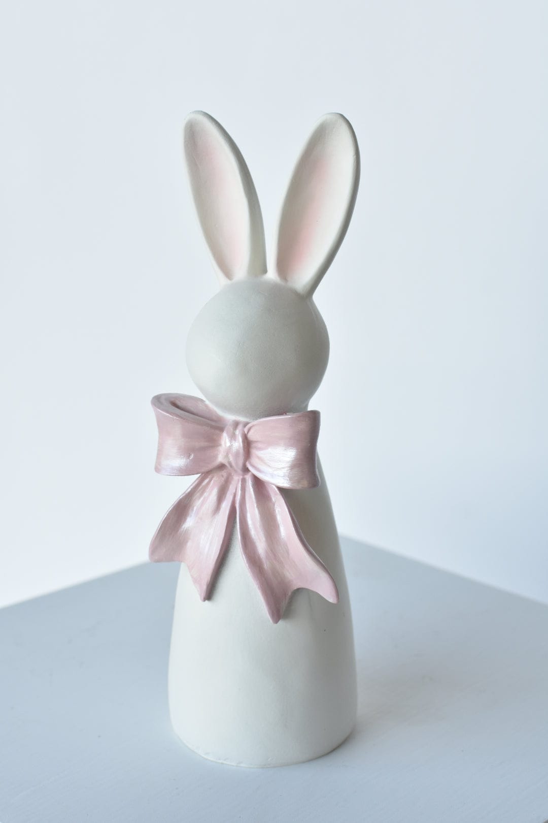 9.5" Bunny Figure With Metallic Bow