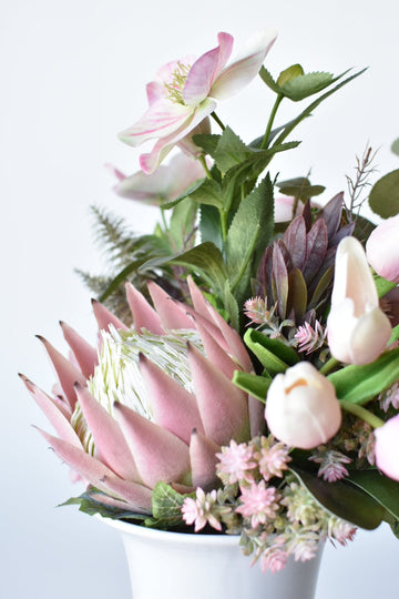 Pink Queen Protea + More Drop-In Bouquet Arrangement