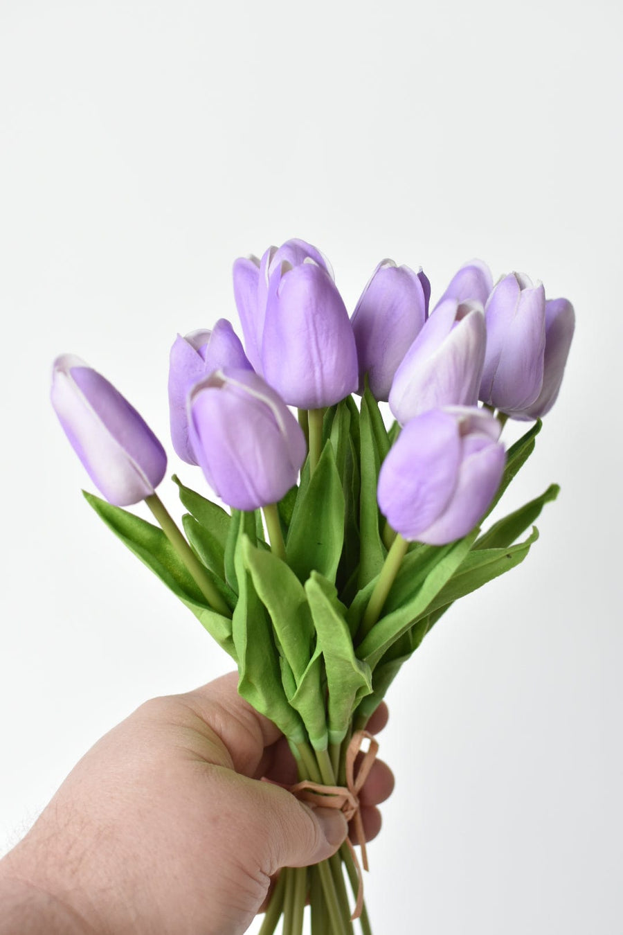 13.5" Faux Real Touch Light Purple Mini Tulip Bundle : 12 Stems