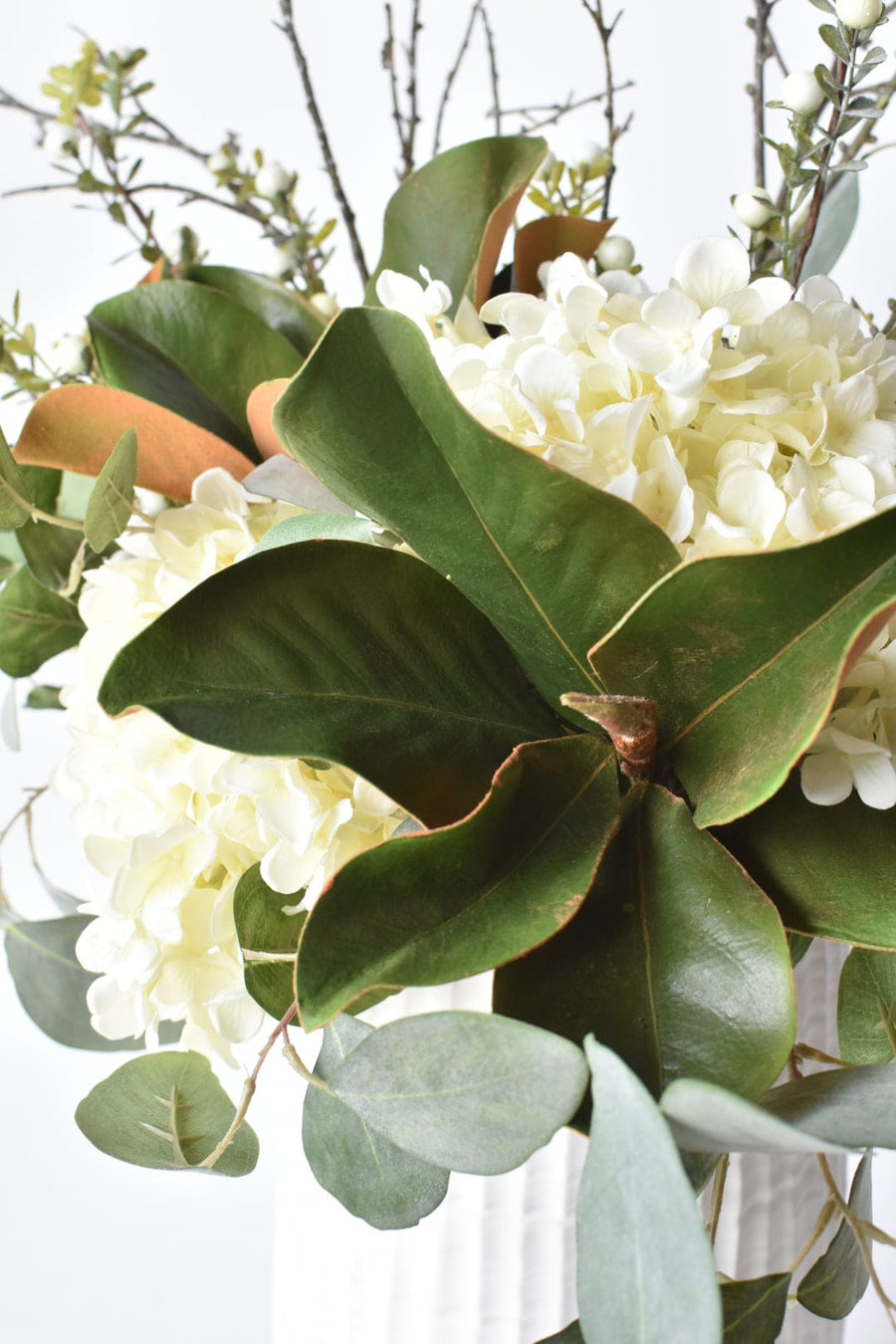 White Hydrangea and Eucalyptus - Curated Bundle