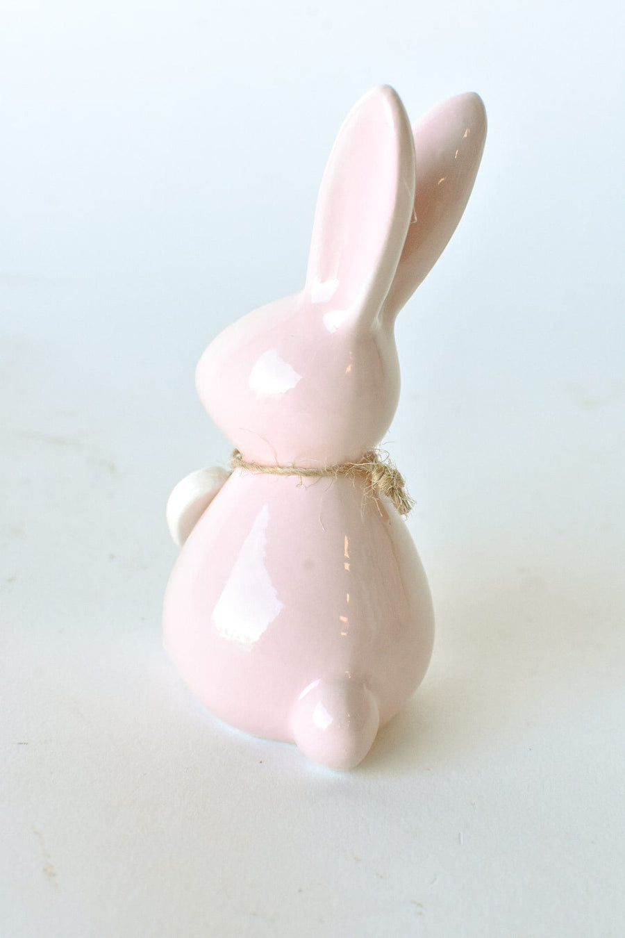 4" Ceramic Bunny w/Heart - Pink