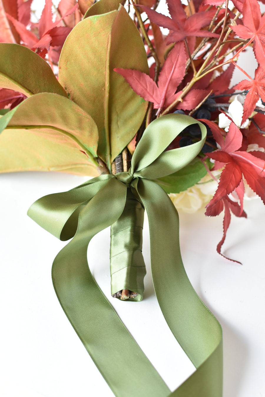 21" Faux Japanese Maple + Blue Berry Fall Drop-In Arrangement 9F