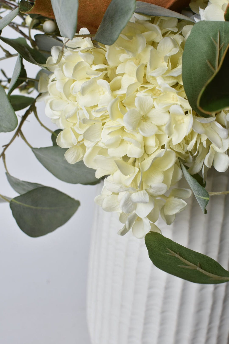 White Hydrangea and Eucalyptus - Curated Bundle