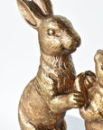 10.5" Gold Bunny Holding Hands Figure
