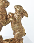 10.5" Gold Bunny Holding Hands Figure