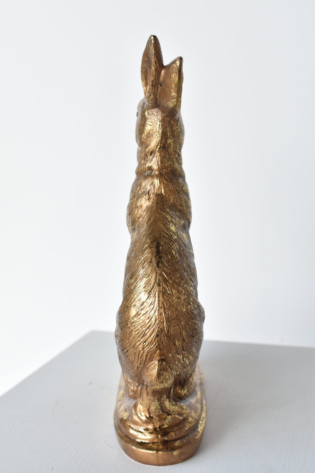 10.5" Gold Bunny Holding Hands Figure