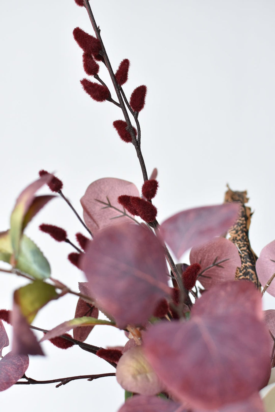 24" Faux Magnolia + Eucalyptus + Pheasant Feather Fall Drop-In Arrangement 10F