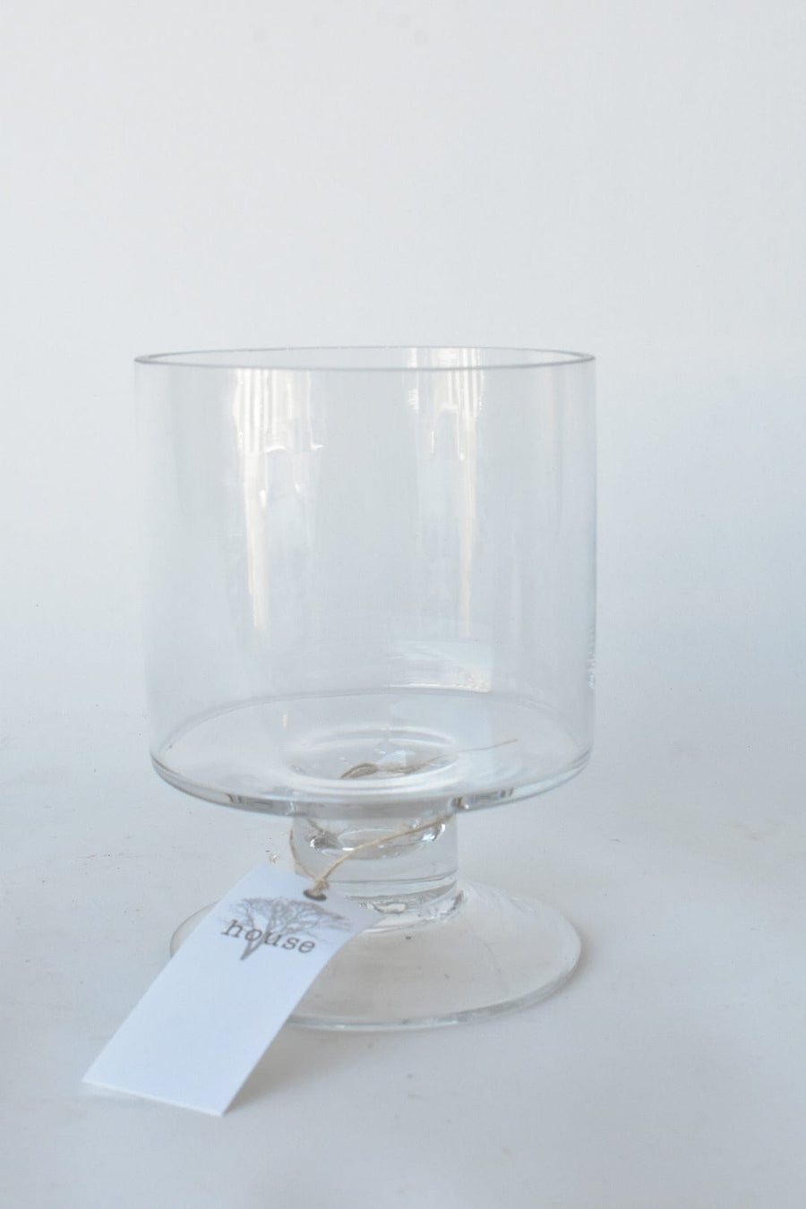 6.5" Clear Glass Pedestal with Footed Base