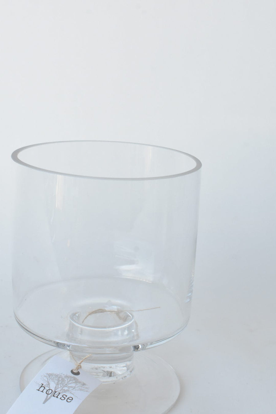 6.5" Clear Glass Pedestal with Footed Base