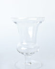 7.5" Clear Glass Tulip Vase with Footed Base