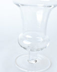 7.5" Clear Glass Tulip Vase with Footed Base