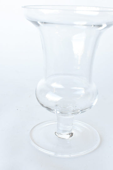 7.5" Clear Glass Tulip Vase with Footed Base