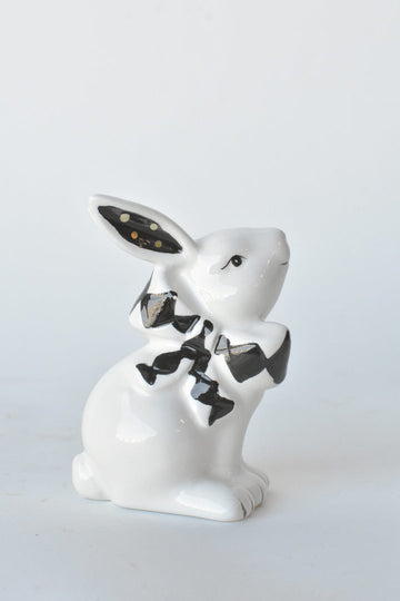 4" Ceramic Harlequin Bunny