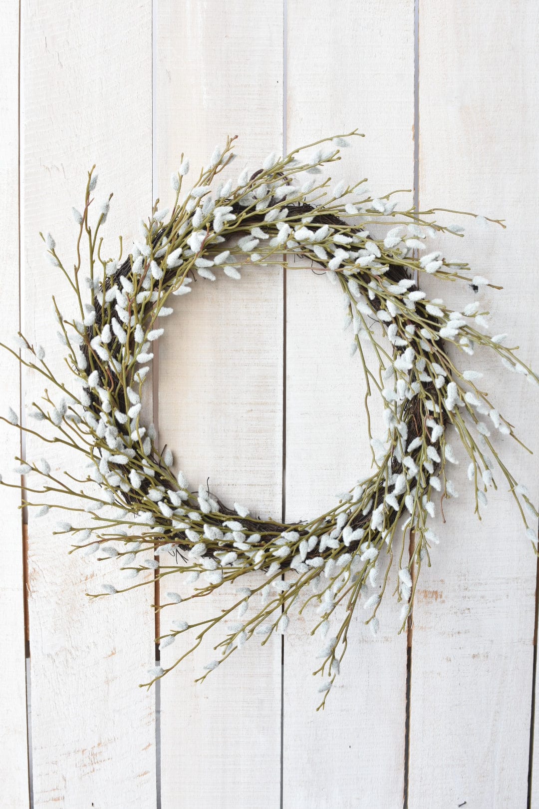 23" Faux Pussy Willow Wreath
