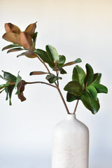 40-inch faux magnolia leaf branch with four clusters of glossy real-touch leaves