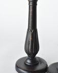 Black Distressed Taper Candlestick PAIR