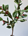 37" Faux Variegated Holly Branch