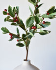 37" Faux Variegated Holly Branch