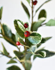37" Faux Variegated Holly Branch