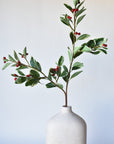 37" Faux Variegated Holly Branch