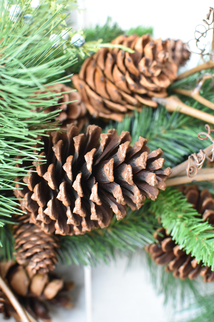 30" Faux Mixed PIne, Juniper, and Pinecone Wreath