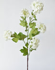 34" Faux White Snowball Hydrangea Stem