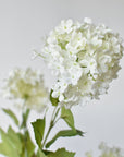 34" Faux White Snowball Hydrangea Stem
