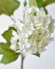 34" Faux White Snowball Hydrangea Stem