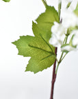 34" Faux White Snowball Hydrangea Stem