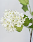 34" Faux White Snowball Hydrangea Stem