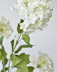 34" Faux White Snowball Hydrangea Stem