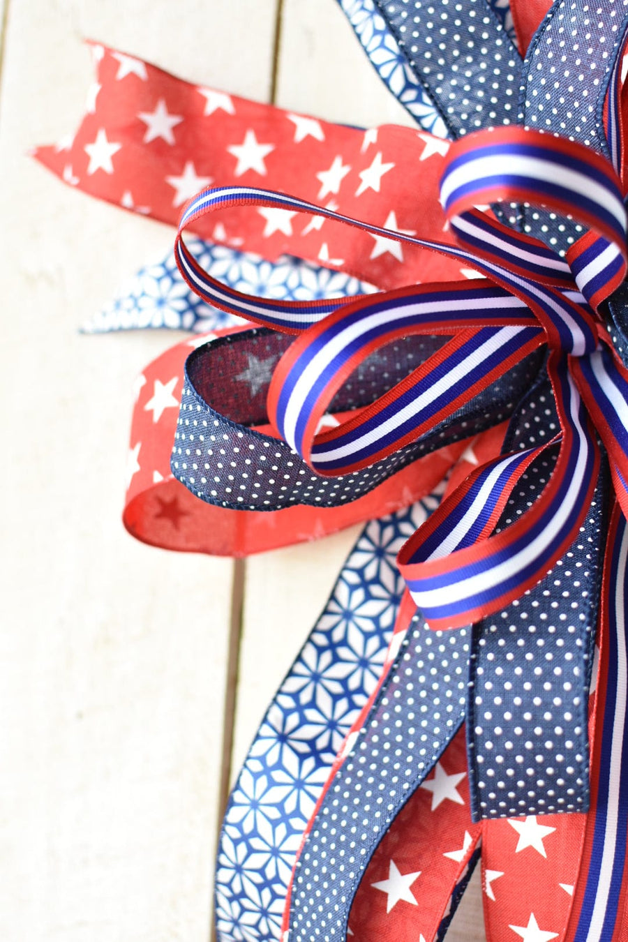 Patriotic Hand-Tied Bow