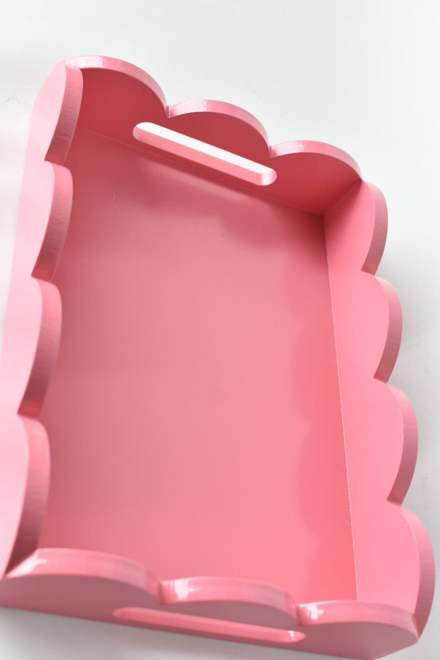 Pink Scalloped Tray LG