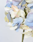 21" Faux Cream Lavendar Light Blue Hydrangea Stem